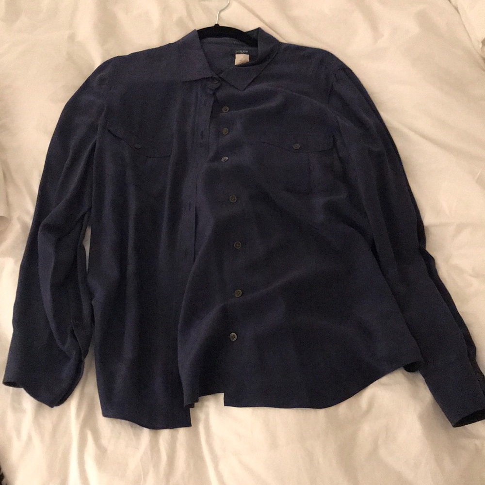 Navy blouse j crew
